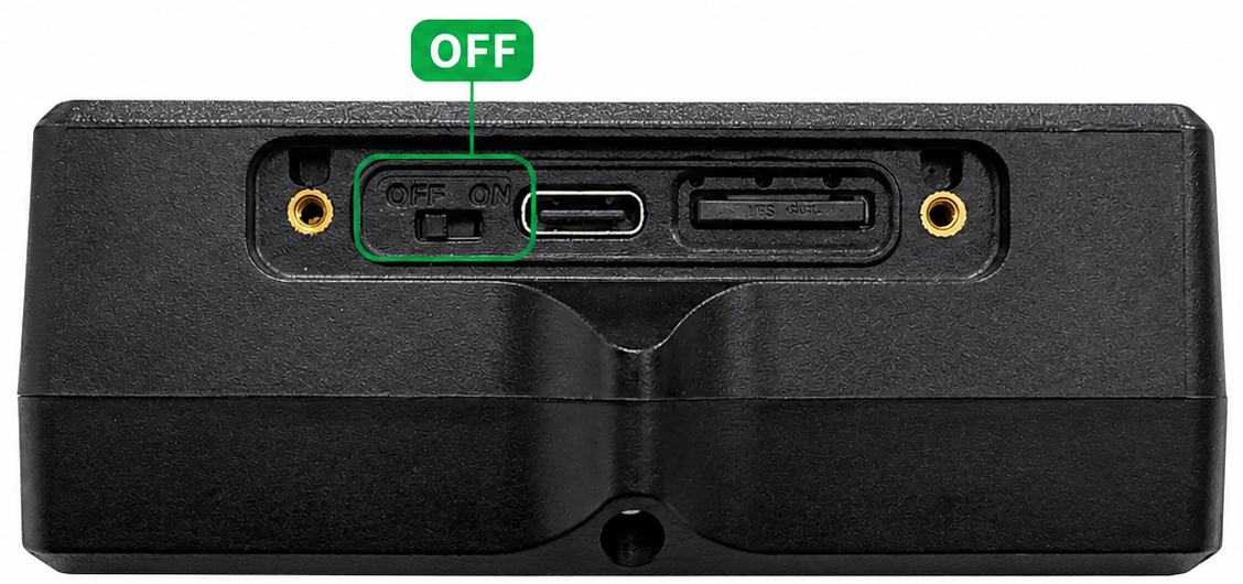 MT700 power switch in OFF position